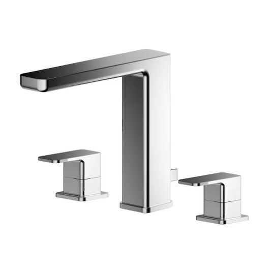 nuie deck mounted 3 tap hole basin mixer with pop up wastewin337, Nuie,  Basin Taps, Taps, 1