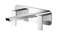 nuie wall mounted 3 tap hole basin mixer with platewin350, Nuie,  Basin Taps, Taps, Wall Mounted Basin Taps, 2