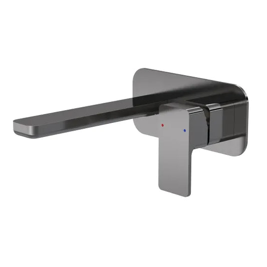 nuie wall mounted 2 tap hole basin mixer with platewin728, Nuie,  Basin Taps, Taps, Wall Mounted Basin Taps, 1