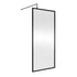 nuie full outer frame wetroom screen 1850x900x8mmwrfbp1890, Nuie, black, Shower Enclosures, Wetroom Screens, 1