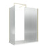 nuie 800mm fluted wetroom screen with support barwrfl18580bb, Nuie, brushed brass, Shower Enclosures, Wetroom Screens, 3