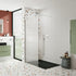 nuie 800mm fluted wetroom screen with support barwrfl18580, Nuie, chrome, Shower Enclosures, Wetroom Screens, 2