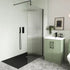 nuie 900mm fluted wetroom screen with support barwrfl18590bp, Nuie, black, Shower Enclosures, Wetroom Screens, 2