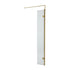 nuie 300mm fluted hinged screen with support barwrfl18530bb, Nuie, brushed brass, Shower Enclosures, Wetroom Screens, 1