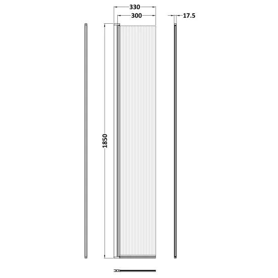 Nuie 300mm Fluted Hinged Flipper Screen