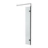 nuie 300mm fluted hinged screen with support barwrfl18530bp, Nuie, black, Shower Enclosures, Wetroom Screens, 1