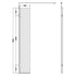 nuie 300mm fluted hinged screen with support barwrfl18530bp, Nuie, black, Shower Enclosures, Wetroom Screens, 2
