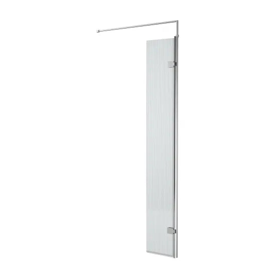 Nuie 300mm Fluted Hinged Screen with Support Bar