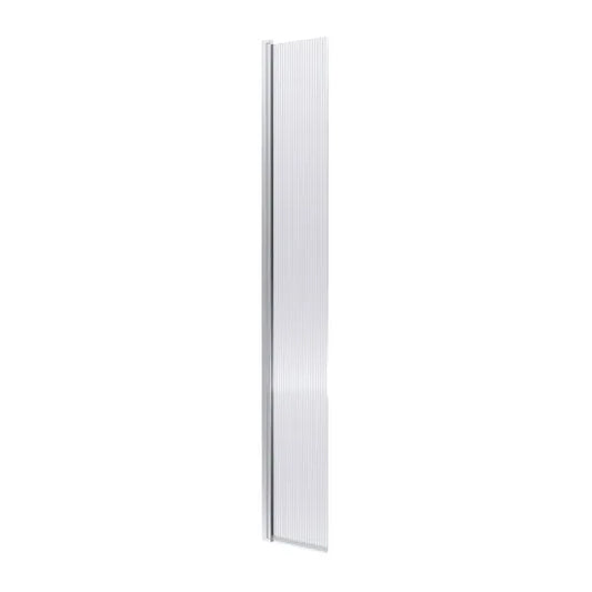 nuie 300mm fluted hinged flipper screenwrfl18530hc, Nuie, chrome, Shower Enclosures, Wetroom Screens, 1