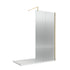 nuie 800mm fluted wetroom screen with support barwrfl18580bb, Nuie, brushed brass, Shower Enclosures, Wetroom Screens, 1
