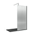 nuie 800mm fluted wetroom screen with support barwrfl18580bp, Nuie, black, Shower Enclosures, Wetroom Screens, 1