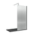 nuie 800mm fluted wetroom screen with support barwrfl18580bp, Nuie, black, Shower Enclosures, Wetroom Screens, 5