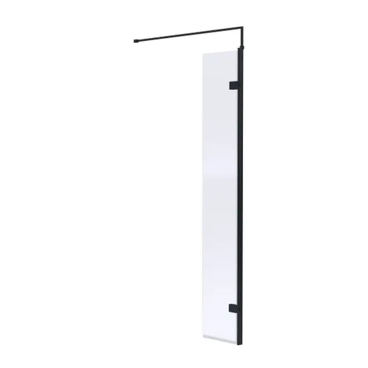 nuie 300mm wetroom swing screenwrsbp030h, Nuie, black, Shower Enclosures, Wetroom Screens, 1