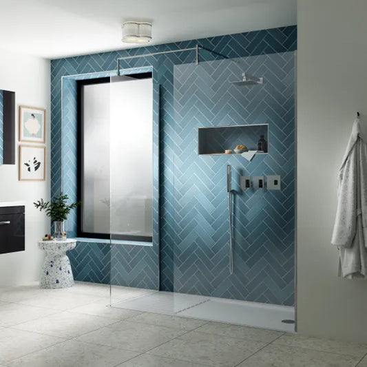 Nuie 1100mm Wetroom Screen & Support Bar