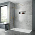 nuie 1000mm wetroom screen with support barwrscbb010, Nuie, brushed brass, Shower Enclosures, Wetroom Screens, 1