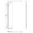 nuie 300mm wetroom swing screenwrscbb030h, Nuie, brushed brass, Shower Enclosures, Wetroom Screens, 2