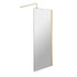 nuie 700mm wetroom screen with support barwrscbb070, Nuie, brushed brass, Shower Enclosures, Wetroom Screens, 1