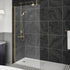 nuie 1200mm wetroom screen with support barwrscbb012, Nuie, brushed brass, Shower Enclosures, Wetroom Screens, 2