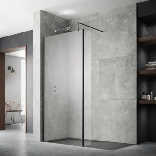 Nuie 800mm Wetroom Screen With Support Bar