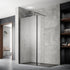 nuie 1100mm wetroom screen with support barwrscbp11, Nuie, black, Shower Enclosures, Wetroom Screens, 2