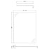 nuie 1400mm wetroom screen with support barwrscbp14, Nuie, black, Shower Enclosures, Wetroom Screens, 3