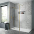 nuie 700mm outer framed wetroom screen with support barwrscobb70, Nuie, brushed brass, Shower Enclosures, Wetroom Screens, 2