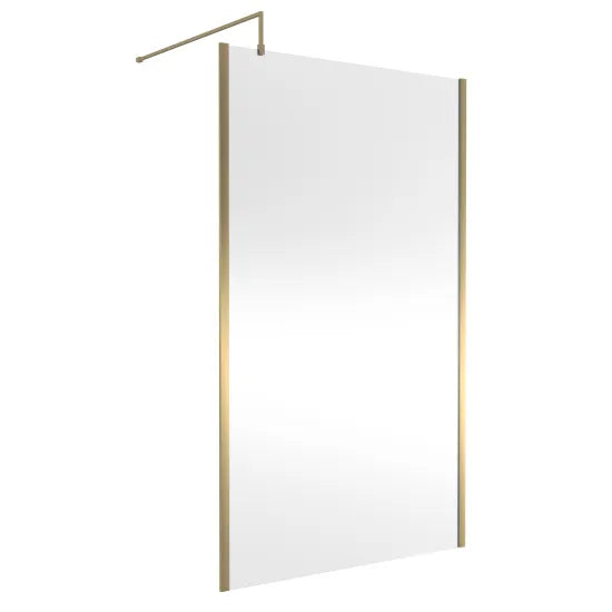 Nuie 1400mm Outer Framed Wetroom Screen with Support Bar