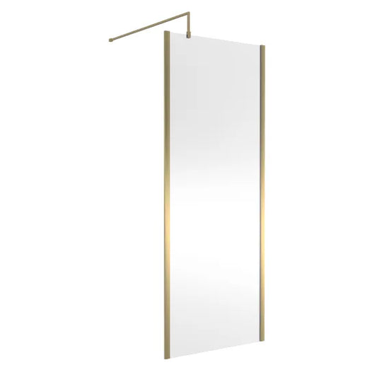 Nuie 800mm Outer Framed Wetroom Screen with Support Bar