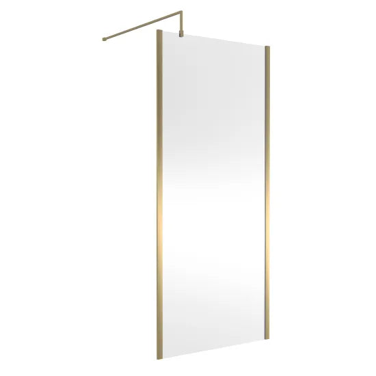 Nuie 900mm Outer Framed Wetroom Screen with Support Bar