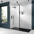 nuie 1200mm outer framed wetroom screen with support barwrscobp12, Nuie, black, Shower Enclosures, Wetroom Screens, 2