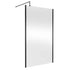 nuie 1200mm outer framed wetroom screen with support barwrscobp12, Nuie, black, Shower Enclosures, Wetroom Screens, 1
