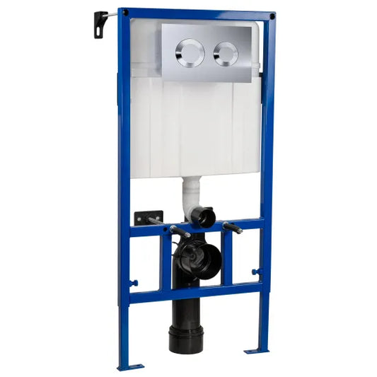Nuie Dual Flush Concealed Cistern Frame with Round Plate