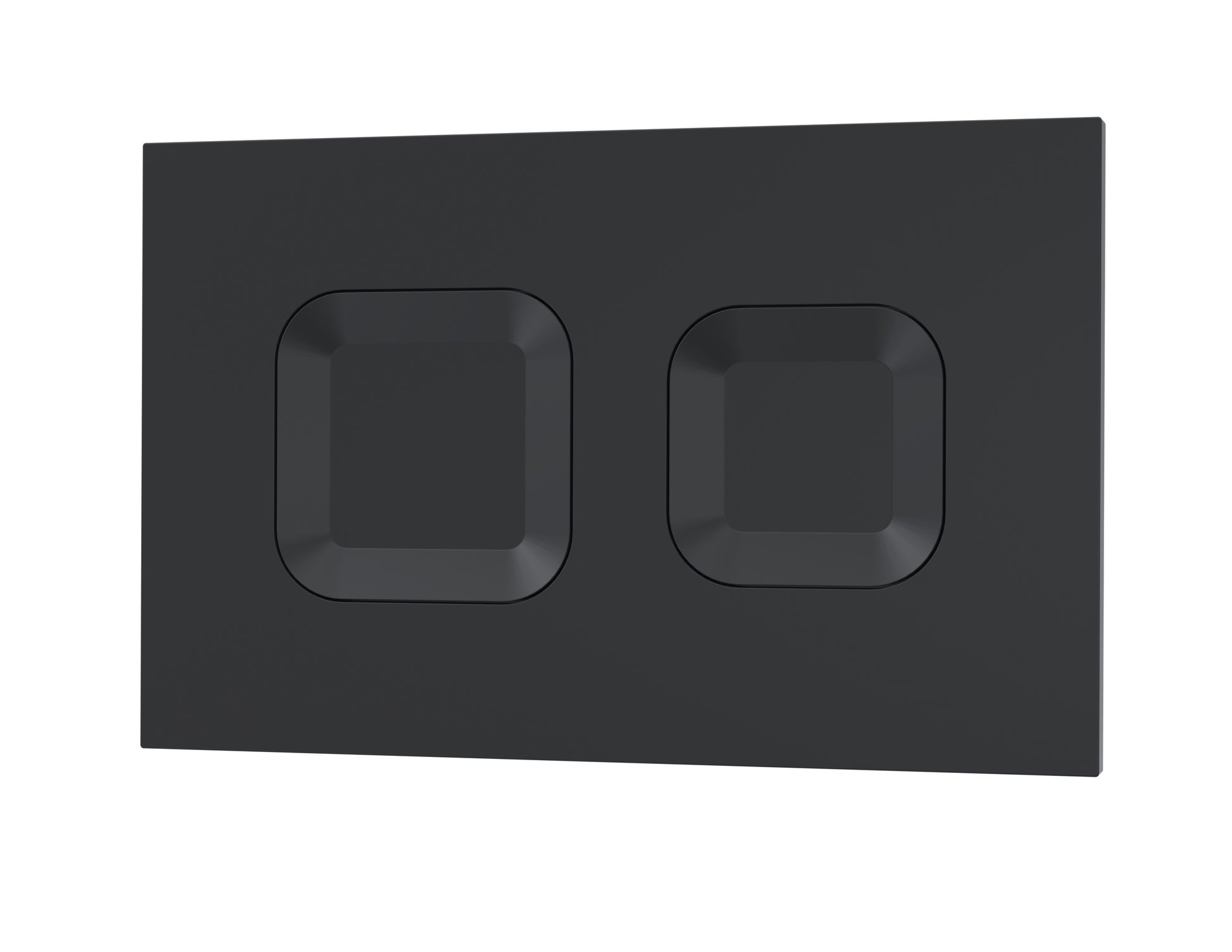 Nuie Square Dual Flush Push Button Black