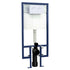 Nuie Dual Flush Concealed Cistern Wall Hung Frame Round Plate - Matt White