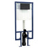 Nuie Dual Flush Concealed Cistern Wall Hung Frame Square Plate - Matt Black