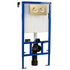 Nuie Dual Flush Concealed Cistern Frame with Round Plate - Brushed Brass