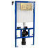 Nuie Dual Flush Concealed Cistern Frame with Square Plate - Brushed Brass