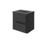 zane 605mm wall hung basin unit black basin matt black, Alessio, Wall Hung Vanity Unit, 4