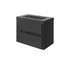 zane 805mm wall hung basin unit black basin matt black glass, Alessio, Wall Hung Vanity Unit, 7