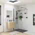 25mm 1200x900mm slate effect ultra slim rectangular shower tray waste, Alessio, grey, Rectangular Trays, Shower Trays, Slate Shower Trays, 3