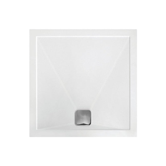 25mm anti slip ultra slim 900mm square tray waste, Alessio, white, Anti-Slip Trays, Shower Trays, Square Trays, 1
