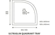 25mm ultra slim 900mm x 900mm quadrant tray waste, Alessio, white, Quadrant Trays, Shower Trays, 3
