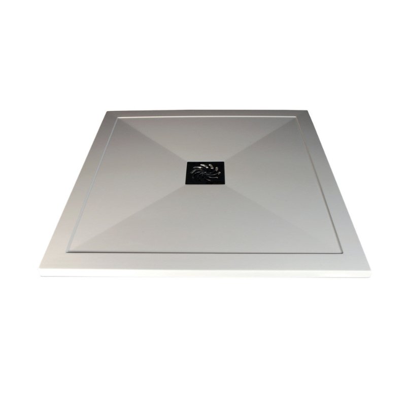 25mm Ultra-Slim 900mm x 900mm Square Tray & Waste - bathandtile