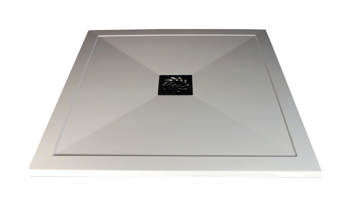 25mm Ultra-Slim 900mm x 900mm Square Tray & Waste - bathandtile