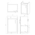 aida 500mm floor standing vanity unit graphite grey matt chrome handle, Alessio, Sink Vanity Unit, Basin Unit, 3