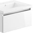 dante 615mm 1 drawer wall hung unit basin white gloss, Alessio, Wall Hung Vanity Unit, 5