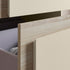 zane 605mm wall hung basin unit cream basin matt cotton oak effect finish, Alessio, Wall Hung Vanity Unit, 4