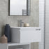 dante 815mm 1 drawer wall hung basin unit inc basin white gloss, Alessio, Wall Hung Vanity Unit, 5