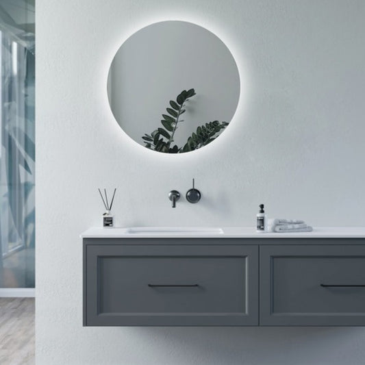 venice 500mm round back lit led mirror, Alessio, Illuminated Bathroom Mirror, Mirrors, Round Mirrors, 1