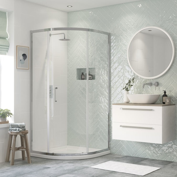 nico 900mm 1 door quadrant shower enclosure, Alessio, chrome, Quadrant Shower Enclosures, Shower Enclosures, 1